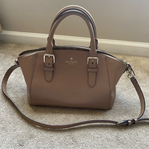 Kate Spade beige leather Charlotte street satchel - Picture 3 of 10
